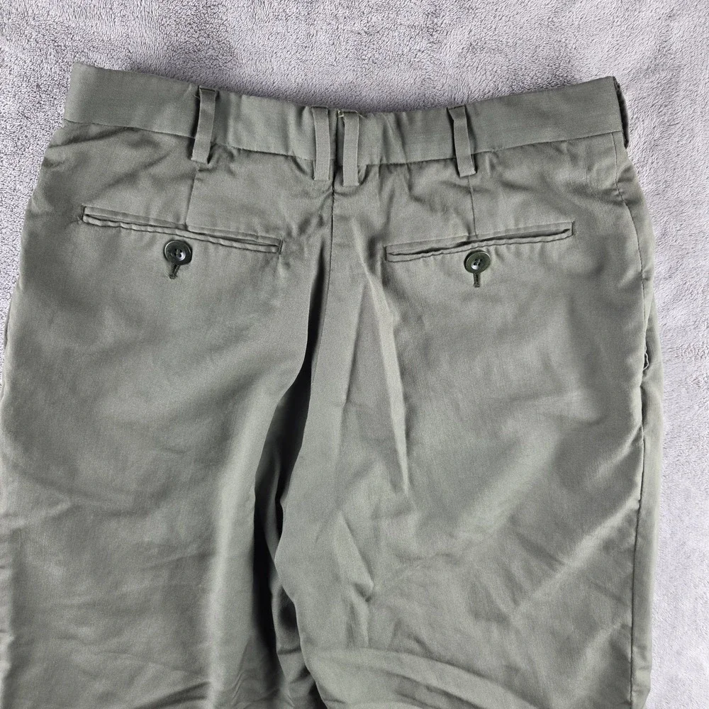 Brioni Ortisei 100% Wool Super 140's Dress Pants Green Mens 29x29 Trousers - Picture 7 of 13